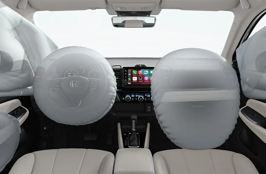 Airbags frontais, laterais e de cortina (6 airbags) 
