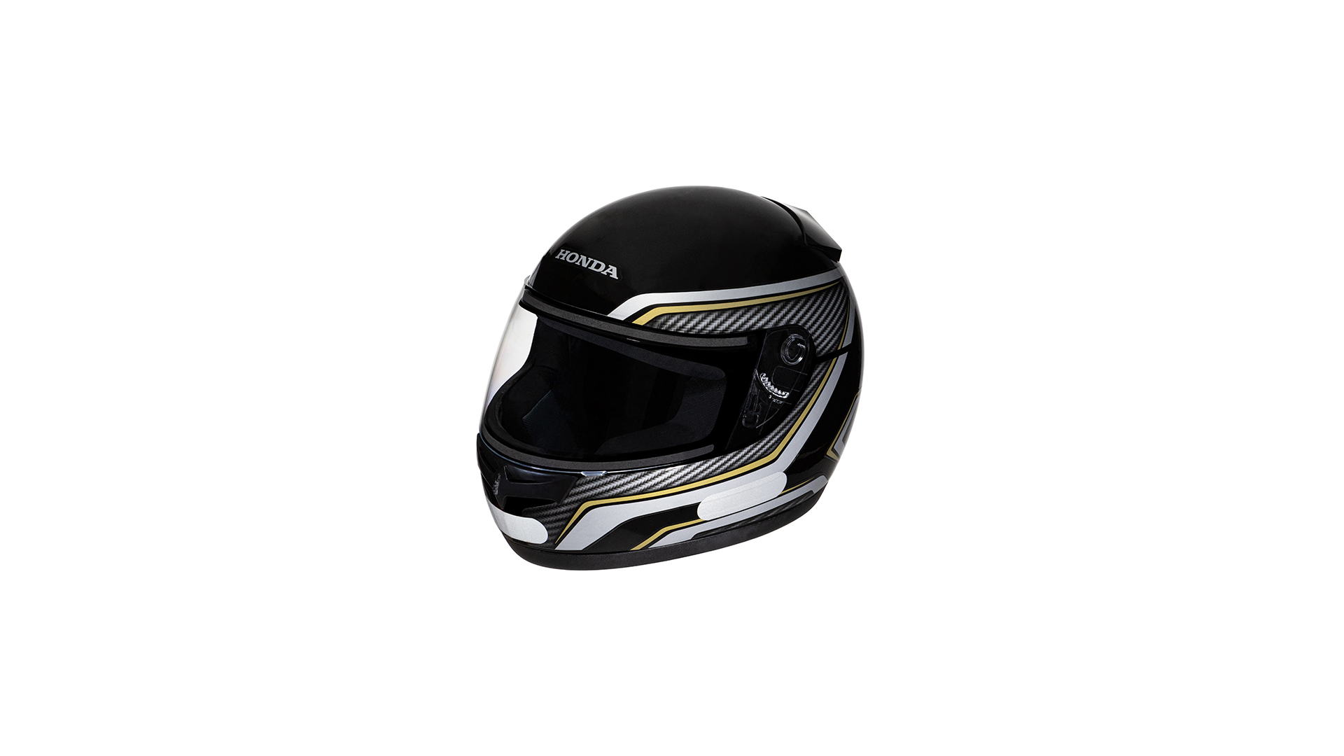 Capacete Honda Carbon HFS - PRETO/DOURADO FRENTE