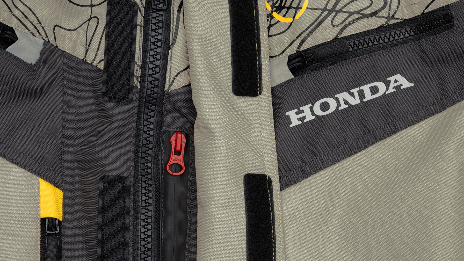 Jaqueta Honda - Parka Adventure Bege/Amarelo