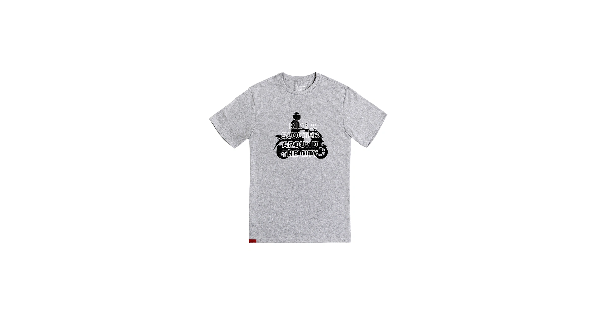 Camiseta silhueta scooter - Cinza Mescla - Coleção Urban