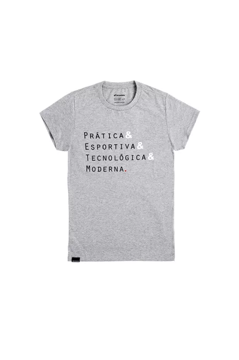 Camiseta feminina Urban Words - Cinza Mescla - Coleção Urban