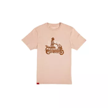 Camiseta silhueta scooter - Bege - Coleção Urban7