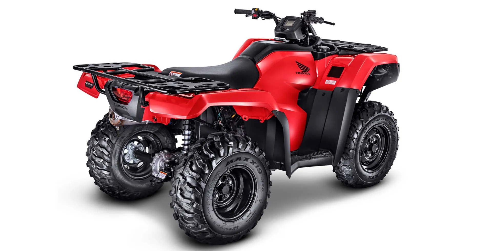 Traseira do Quadriciclo Honda TRX 420 FourTrax Vermelho