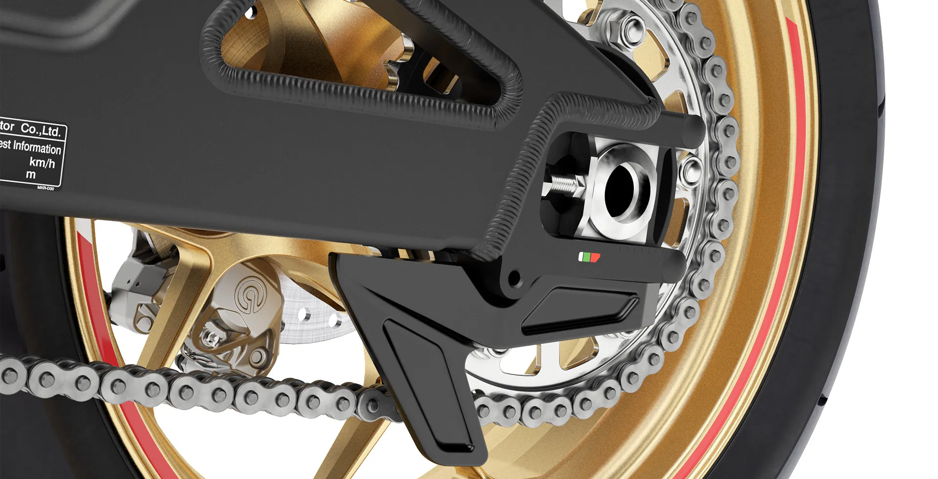 Detalhe da Roda e Corrente da Moto Honda CB 1000RR R Fireblade SP