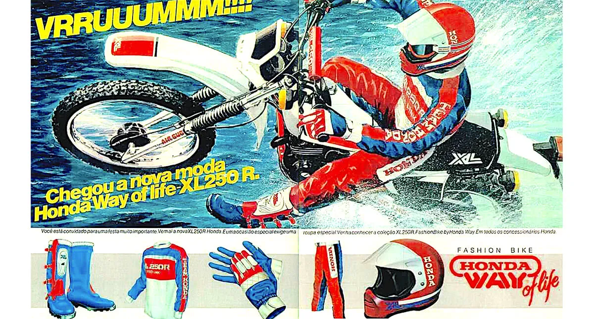 Banner Chegou a nova moda Honda-Way of life XL250 R