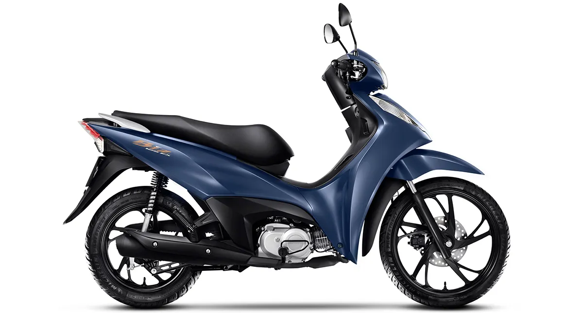 Honda Biz EX Azul Lateral