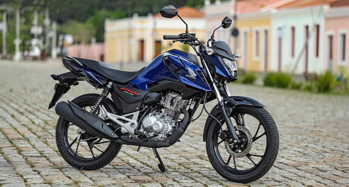 Nova Motocicleta Honda CG 160 Fan Azul