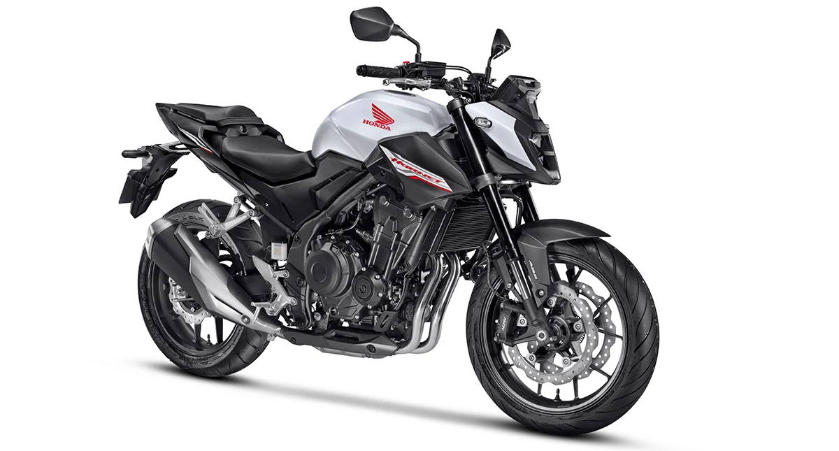 moto honda hornet branca posição 3/4