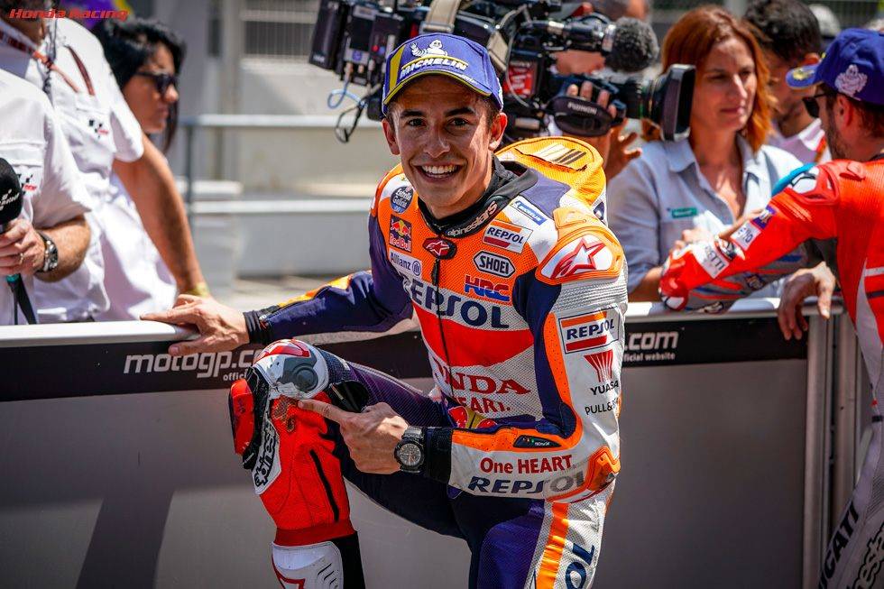 Piloto Marc Marquez Joelho Ralado