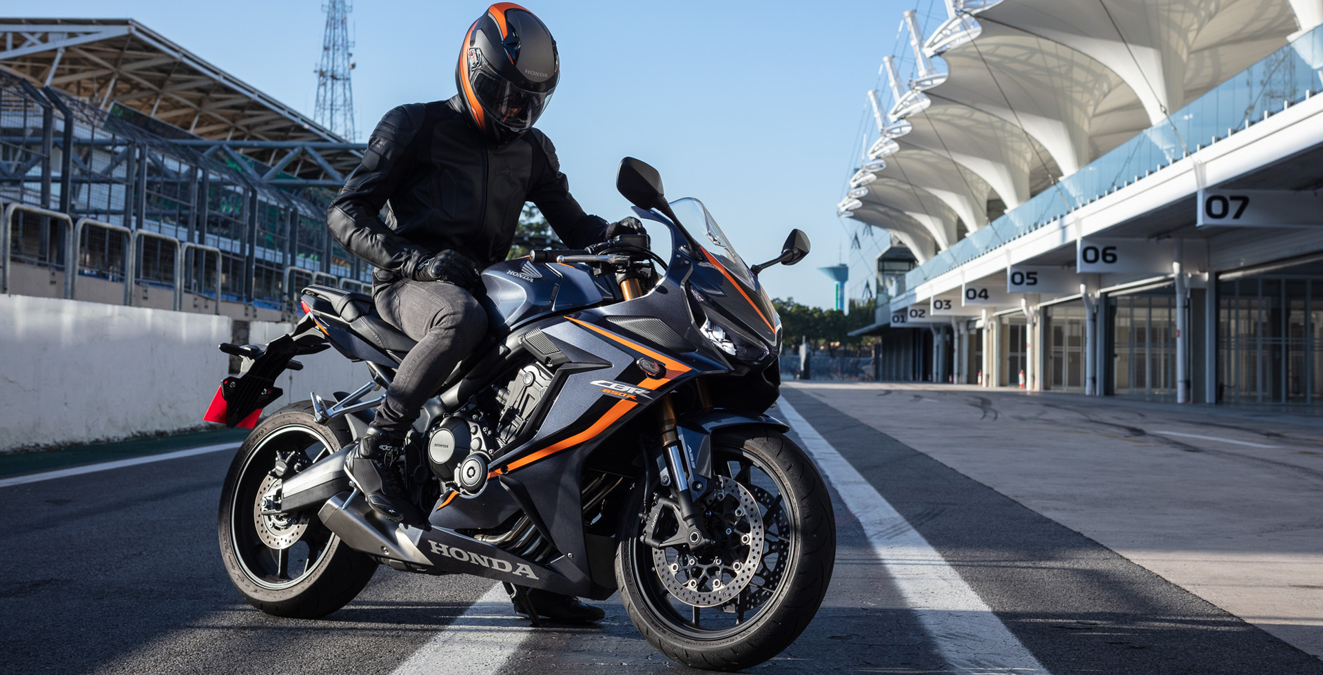 Piloto com Capacete na Honda CBR 650R