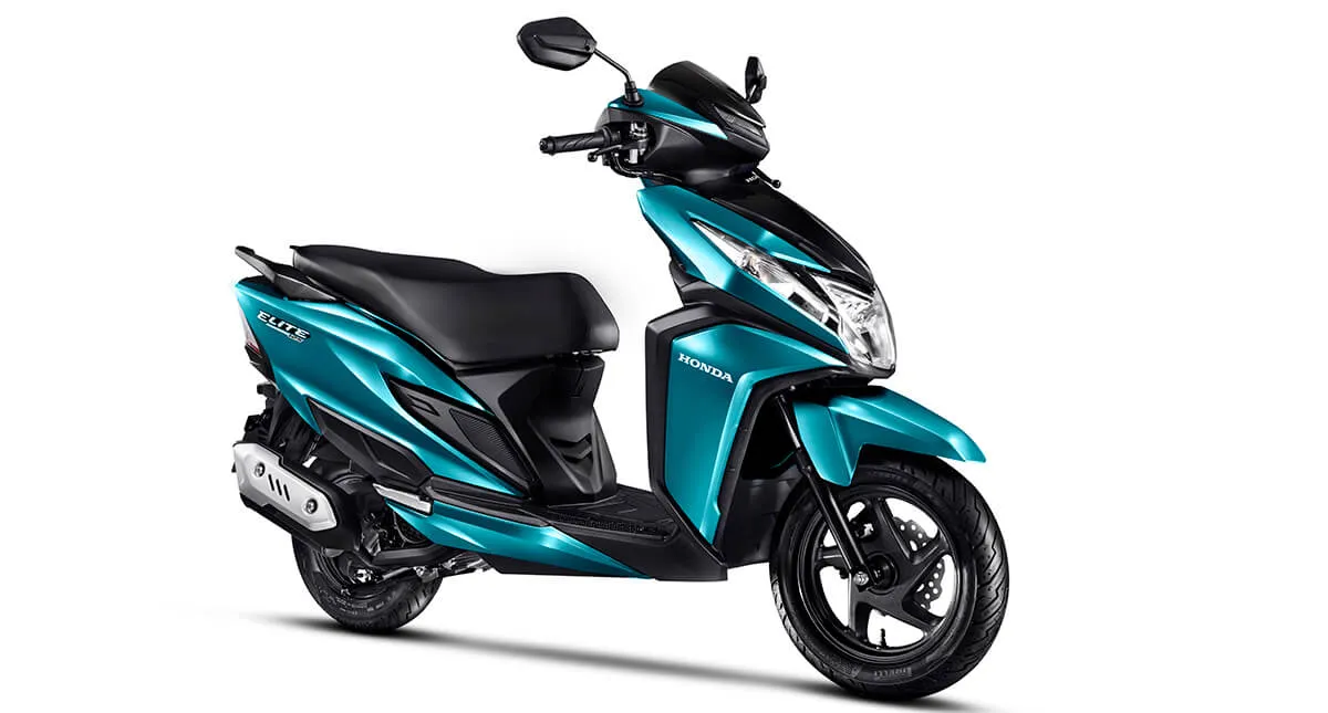 Honda Elite 125 Frente Direita Azul