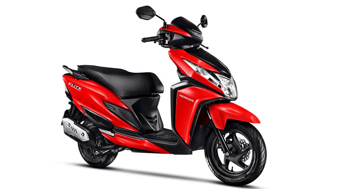 Honda Elite 125 Frente Direita Vermelho