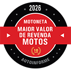 Motoneta -Maior Valor de Revenda de Motos 2026- Biz125